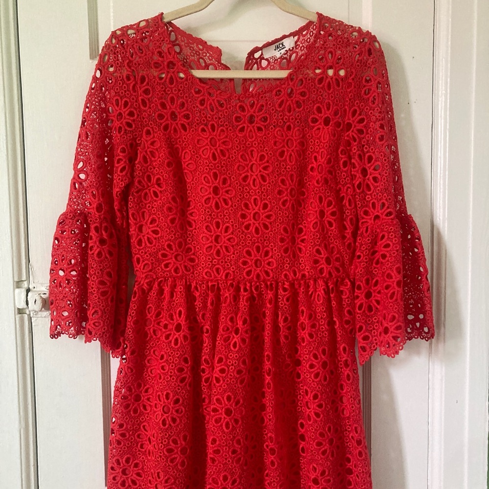 Jack by BB Dakota red eyelet lace dress